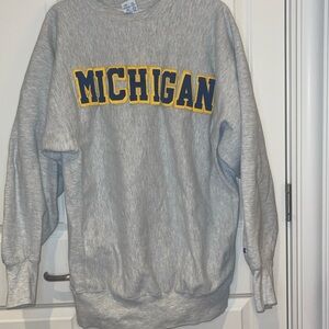 Vintage Champion Reverse Weave Michigan Sweatshirt XXL USA Appliqué Letters